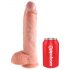 King Cock 10 großer Dildo mit Hoden (25 cm) - Natur