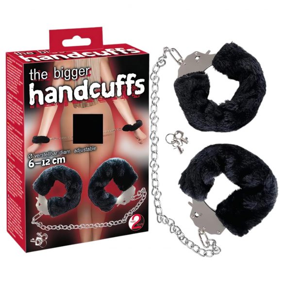 You2Toys - Plüsch-Handschellen mit langer Kette - schwarz