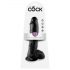 King Cock 10 Hoden Dildo (25 cm) - Schwarz