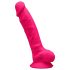 Silexd 7 - formbarer Saugnapf-Dildo mit Hoden - 17,5cm (Pink)