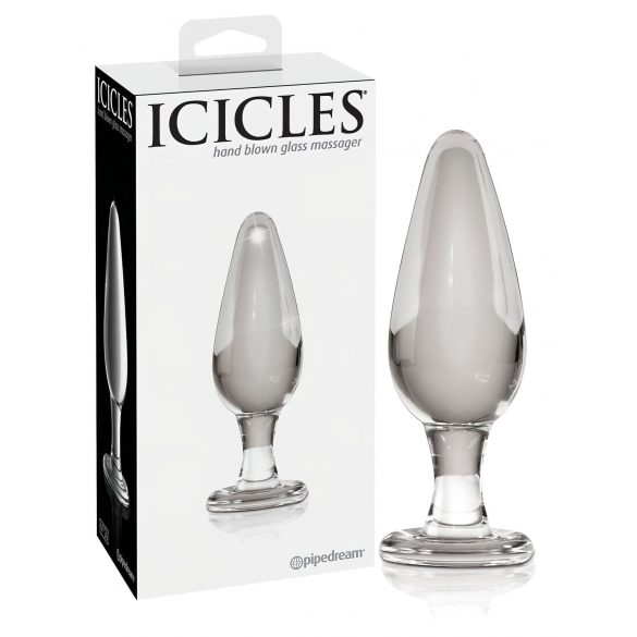 Icicles No. 26 - Kegeliger Glas-Analplug (transparent)