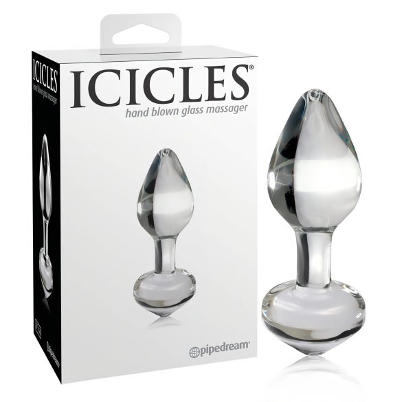 Icicles Nr. 44 - Konischer Glas Analplug (transparent)