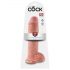 King Cock 11 - Saugnapf Dildo mit Hoden (28cm) - Natur