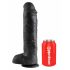 King Cock 11 - großer Saugnapf-Dildo mit Hoden (28cm) - schwarz