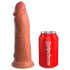 King Cock Elite 8 - Haftfuß Dildo (20cm) - dunkles Natur