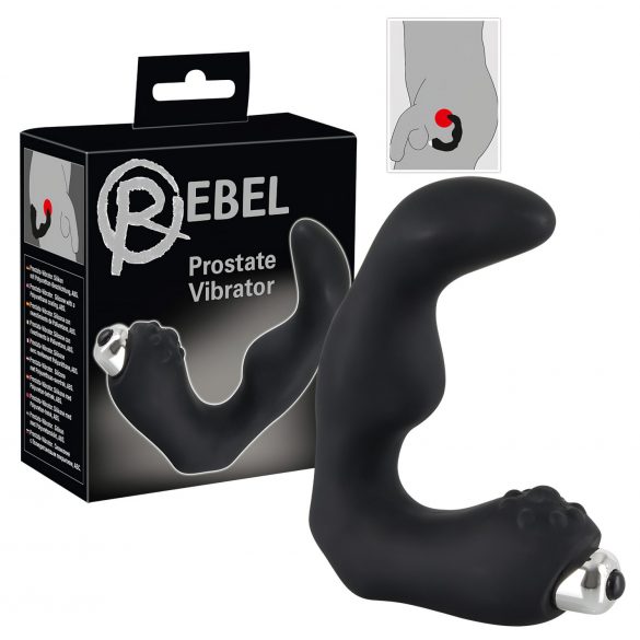 Rebel - Gebogener Prostata-Vibrator (schwarz)