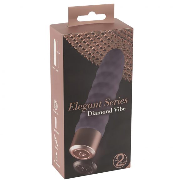 You2Toys Elegant Diamond - Akkur Vibrator (dunkellila)