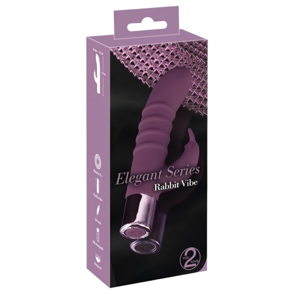 Lila G-Punkt Rabbit-Vibrator mit Klitorisarm, wiederaufladbar