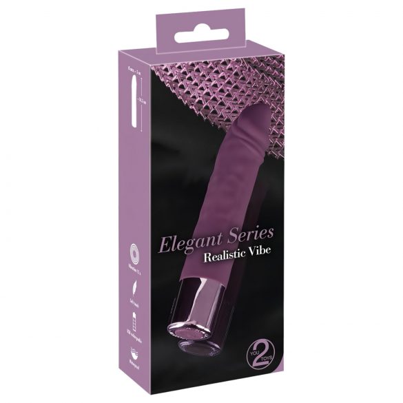 You2Toys Elegant Realistic - Wasserdichter Akku-Vibrator (Lila)