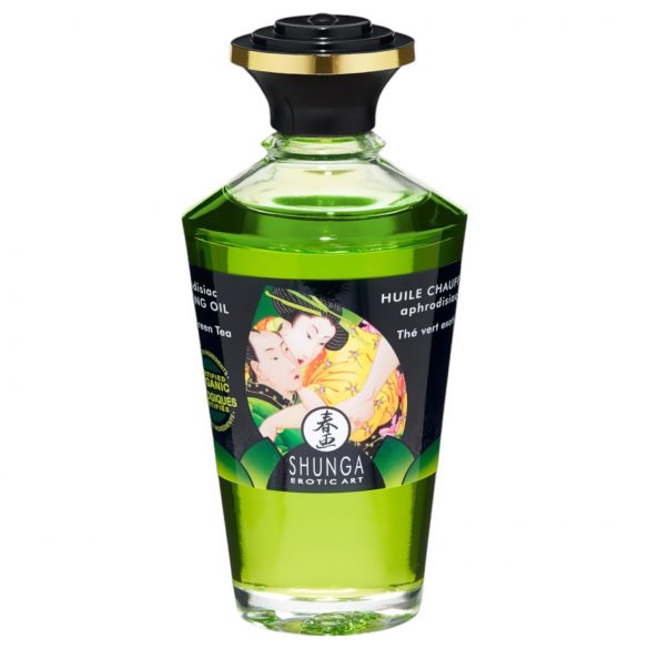 Shunga - Wärme-Massageöl - Grüner Tee (100ml)