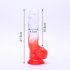 Sunfo - Saugnapf-Dildo mit Hoden - 21cm (transparent-rot)