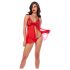 Mapalé - Spitzen-Babydoll und Tanga (Rot) - L/XL