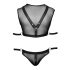 Svenjoyment Bondage - Netz Top und Jock Unterhosen Set (Schwarz)