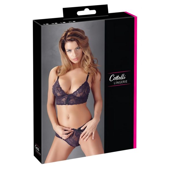 Cottelli - Florales Spitzen-BH-Set (Lila) - L