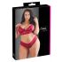 Cottelli Plus Size - Weiches Spitzen-BH-Set (Rot) - 4XL