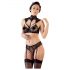 Cottelli - Spitzendessous-Set mit Kragen (Schwarz) - 80B/M