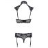 Cottelli - Spitzendessous-Set mit Kragen (Schwarz) - 80B/M