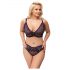 Cottelli Curves Plus Size - Transparentes BH-Set mit Muster (Lila)