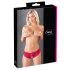 Cottelli - Offene Damen-Panty mit Schleife (Rot) - M