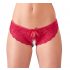 Cottelli - Offene Damen-Panty mit Schleife (Rot) - M