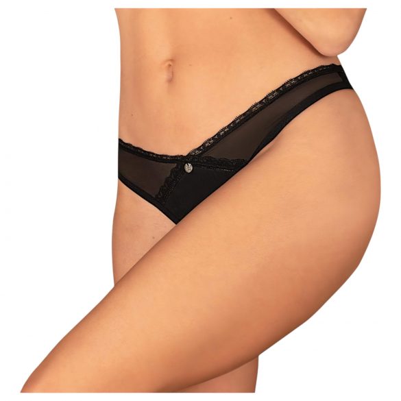 Obsessive Latinesa - Offene Tanga (Schwarz) - M/L