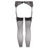 NO:XQSE - Schwarzes Spitzenstrumpfhalter-Set - M/L