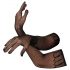 Cottelli Collection - Lange, gemusterte Netz-Handschuhe - Schwarz (S-L)