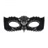 Obsessive - bestickte venezianische Maske (schwarz)