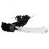 Bad Kitty - Lederpeitsche mit Glas-Dildo (transparent-schwarz)