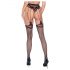 Cottelli Legwear - Strumpfgürtel, offene Netzstrumpfhose - schwarz (S-L)