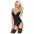 Obsessive 810-COR-1 - Spitze Oberteil & String mit Strumpfhalter schwarz