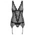 Obsessive Emperita - Besticktes Top & String (Schwarz) - L/XL