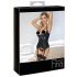 Abierta Fina - Hebe-Top mit Strumpfhalter (Schwarz) - L