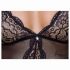 Cottelli - Spitzen-Body mit Strumpfhaltern, offen (Schwarz) - M