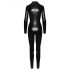 Noir - Schlangenleder-Look, langer Overall (schwarz) - M