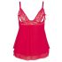 Cottelli Plus Size - Spitzen Babydoll in Rot - 2XL