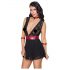 Cottelli Bondage - Halsband-Babydoll aus Spitze (Schwarz)