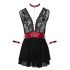 Cottelli Bondage - Halsband-Babydoll aus Spitze (Schwarz) - M