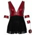 Cottelli Bondage Plus Size - Babydoll (Rot-Schwarz)