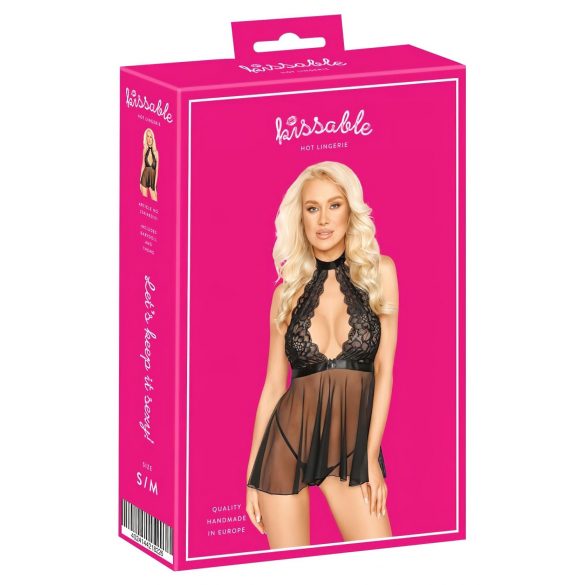 Kissable - Halsband Baby-Doll aus Spitze (schwarz)