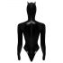 Black Velvet - Langarm Batwoman Body (schwarz) - L