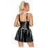 Latex Minikleid mit Rüschenrock (schwarz) - M