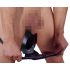 Latex Herren-Shorts mit innerem Anal-Dildo (schwarz) - M