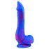 Inkipus - Hoden-Silikondildo - 18cm (blau-pink)