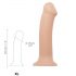 Strap-on-me XL - zweischichtiger, naturgetreuer Dildo - extragroß (natur)