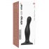 Strap-on-me Curvy S - gewellter Standdildo (schwarz)