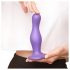 Strap-on-me Curvy L - gewellter, fußbasierter Dildo (lila)