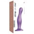 Strap-on-me Curvy L - gewellter, fußbasierter Dildo (lila)