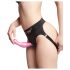 Strap-on Curvy M - welliger, mit Fuß Dildo (Pink)