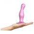 Strap-on Curvy M - welliger, mit Fuß Dildo (Pink)